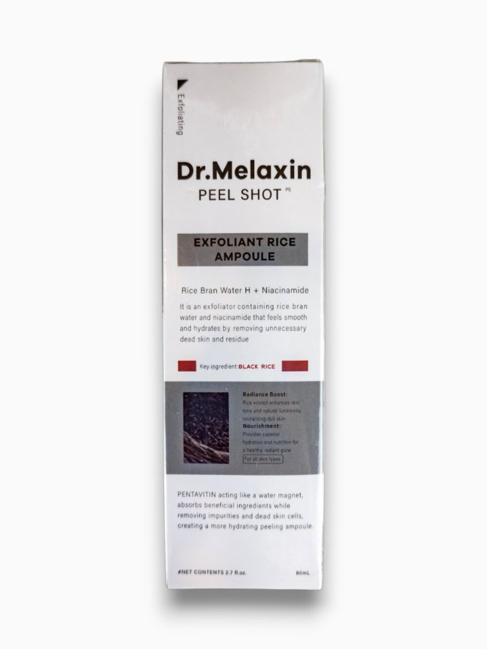 Dr.Melaxin Peel Shot Exfoliant Rice Ampoule 80ml Sealed New
